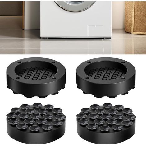 Tapis anti-vibrations pour lave-linge et sèche-linge. Tapis insonorisant et antidérapant. Amortisseur de vibrations en caoutchouc. Amortisseur de vibrations extra épais. (1/5)