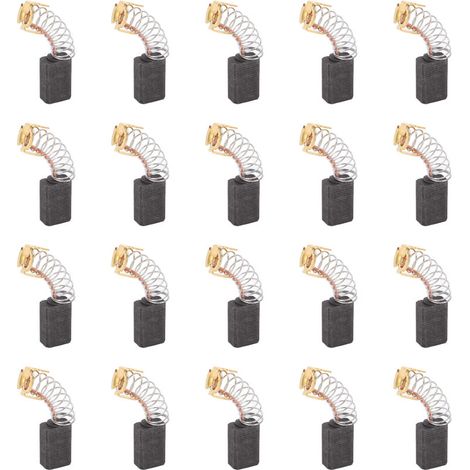 SJLERST 20pcs Balai en charbon, charbon moteur, 6mm x 10mm x 15mm pour outils électriques comme ponceuse d'angle