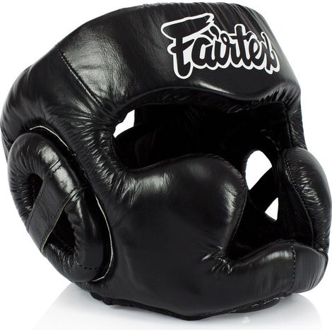 Casque de boxe Fairtex HG13 avec protège-nez Noir/Noir M (1/5)