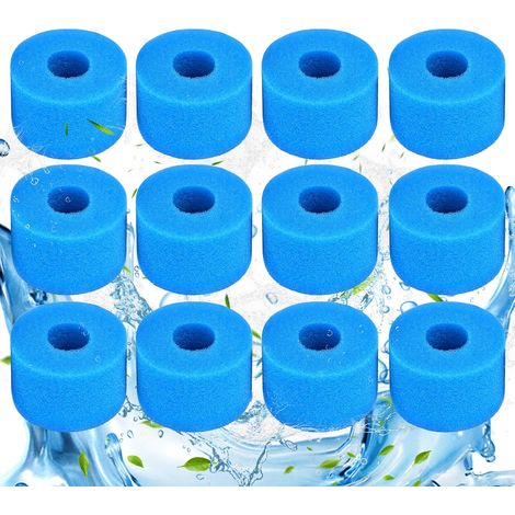 Filtres de Piscine en Mousse Filtre 12 Pièces, Éponge Filtrante Type S1, Cartouche Filtrante RéUtilisable, Réutilisables et Lavables, Filtre en Mousse pour Spa (1/5)