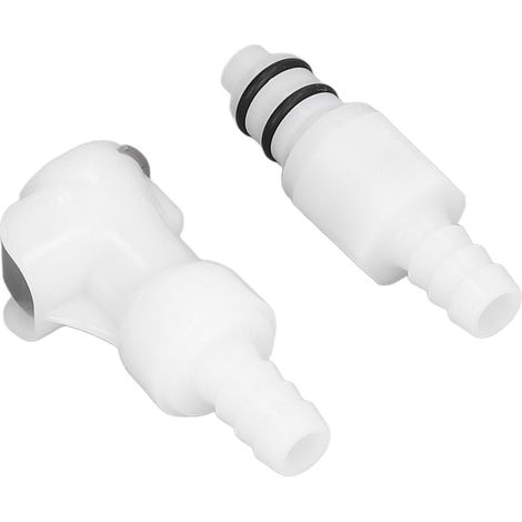 Ortviai Raccord Rapide en Plastique Alimentaire 5/16" avec Clapet Anti-Fuite pour Tuyaux de Bière et Gaz (1/4)