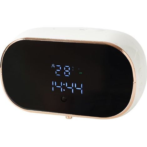 Distributeur intelligent de gel hydroalcoolique, mousseur automatique sans contact, 350 ml, convient aux salles de bains et aux cuisines (blanc). (1/5)