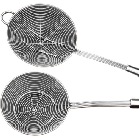 Lot de 2 passoires en acier inoxydable à maille fine, avec et sans crochet, cuisine – Ø 18 cm (1/5)