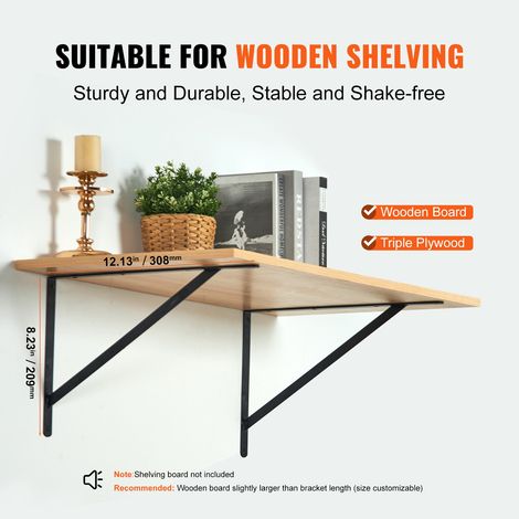 Supports d'étagères - 308 x 209 mm équerre d'étagère flottante (1/5)