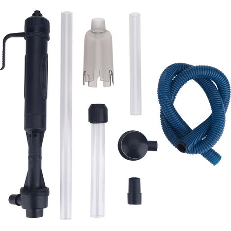 Pompe à eau pour aquarium avec filtre - Outil de nettoyage et changement d'eau pour bassin à poissons (1/5)