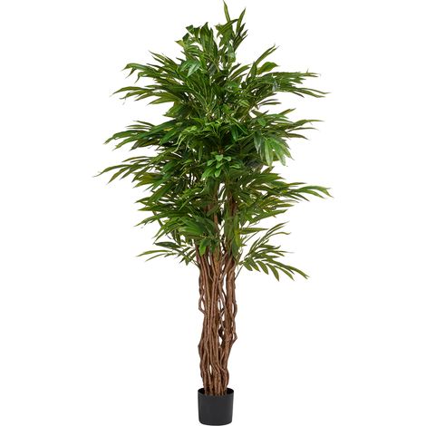 Planta artificial en maceta para interior decoración de plástico con maceta negra 180 cm Willow Tree