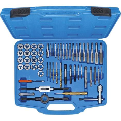 Jeu de Tarauds en Pouces 56 pcs 1/4 - 1/2 - Acier, Usage Professionnel - D-Work
