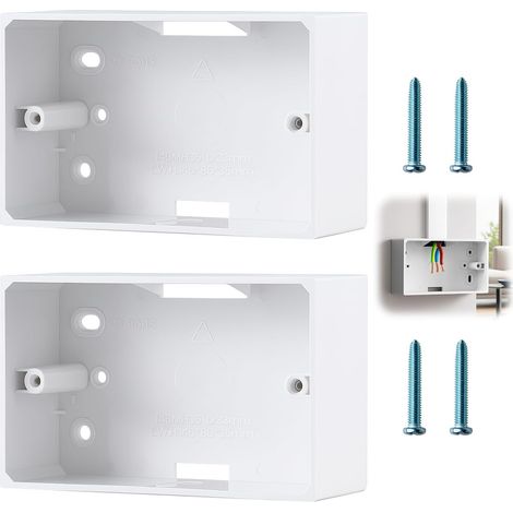 boîtiers arrière en plastique ABS pour montage en surface - Blanc - 146 x 86 x 35 mm (1/5)