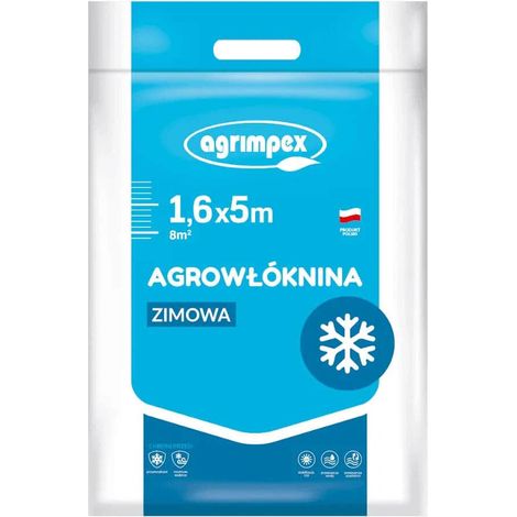 Tessuto agricolo invernale spesso 1,6 m x 5 m bianco (1/3)