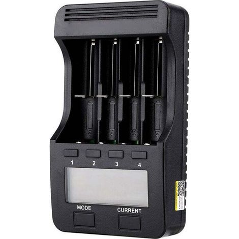 ZVD Chargeur de pile intelligent Lii 500 Écran LCD 4 emplacements pour batteries Ni MH Ni Cd Li Ion Courant réglable 300/500/700/1000mA (1/5)