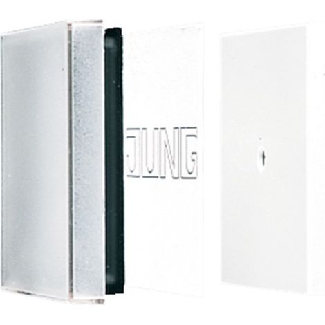 Jung Transparente Wippe 1fach, mit Schriftfeld, Thermoplast, Serie LS, transparent LS 990 NA GL (1/3)