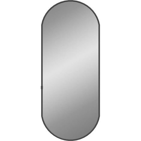 Miroir mural Noir 60x25 cm Ovale