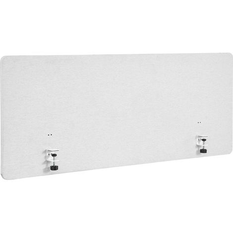 Mophorn Trennwand Schreibtisch, Sichtschutz, 1524x610 mm, zum Anklemmen, Schallschutz aus PET für Büroarbeitsplätze, Raumtrenner mit 2 C-Klemmen für stabile Arbeitsbereiche und Bibliotheken (1/5)