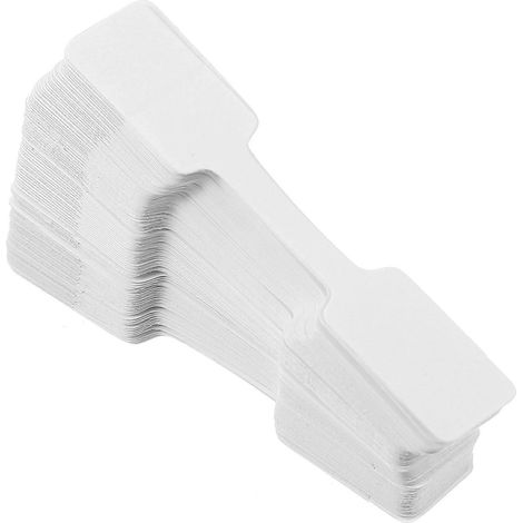 1000 Stück Aufkleber-Etiketten, Papieranhänger, Schmuckanhänger, Ringanhänger, Schmuckpapieretiketten-6X1.2CM-White (1/3)