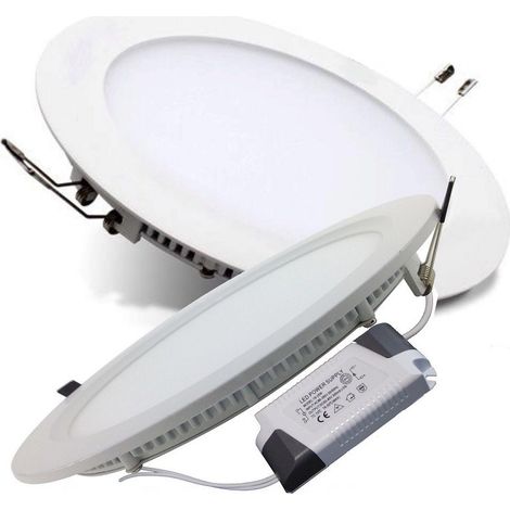 FARO FARETTO PANNELLO LED ULTRA SLIM 6W INCASSO MOLLA ROTONDO TONDO LUCE CALDA