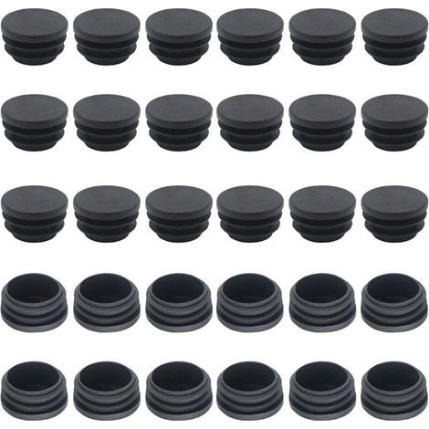 Embout de Chaise 25mm 50 Pièces Bouchon pour Tube Rond Embout pour Tube Embout Tube Rond Bouchons de Tubes Rond Embout Entrant Rond Bouchon pour Pied de Chaisse Capuchon pour Poteau (1/4)