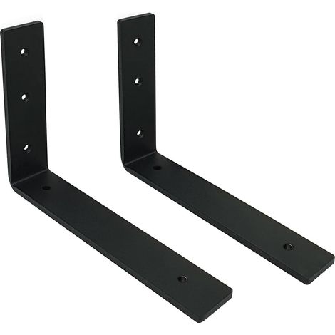 Lot de 2 Equerre Etagere Murale, Supports Pour étagères Lourdes Industrielles, Equerre Charge Lourde, Supports en L, 5 mm d'épaisseur avec Vis (25 cm) (1/5)