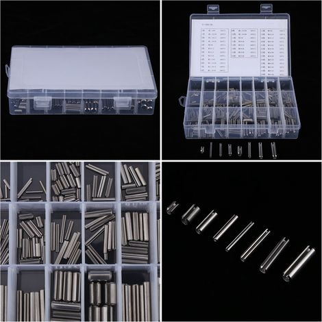 280 Pièces Goupilles Élastiques en Acier Inoxydable M1.5 à M8 avec Boîte de Rangement (1/5)