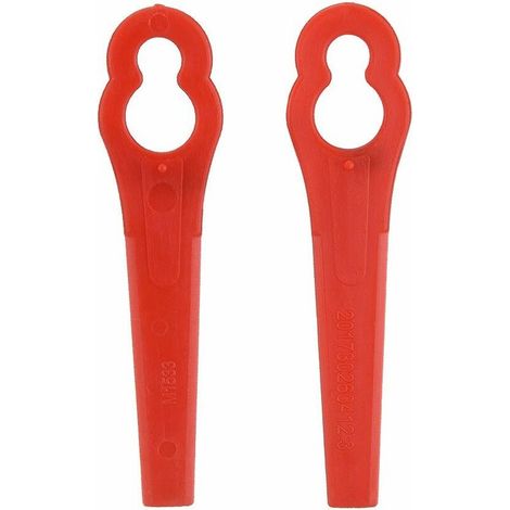 100 lames de rechange pour coupe-herbe en plastique rouge 105mm (1/2)