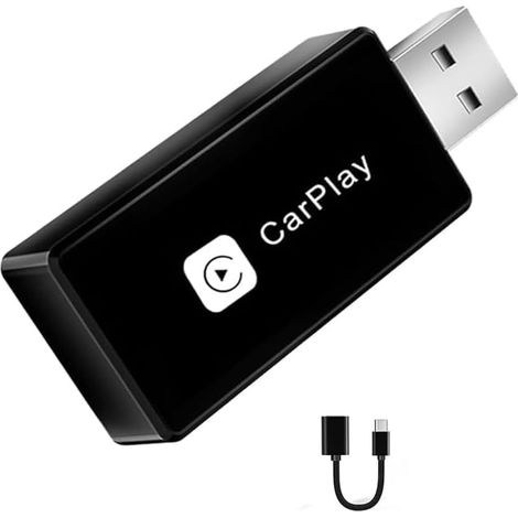 Adaptador CarPlay inalámbrico, fácil de conectar y usar. Convierte CarPlay con cable a inalámbrico. Convierte el dongle CarPlay con cable a inalámbrico. (1/5)