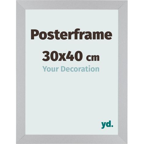 yd. - Cadre photo 30x40 - Argent Mat - MDF - Parma (1/5)