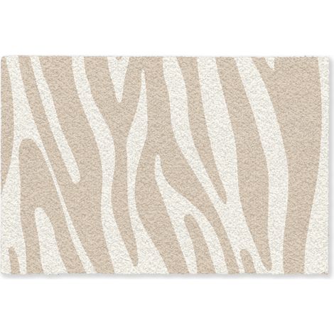 FELPUDO Estampado cebra - Beige - Blanco - Animal print 120x80 cm (1/5)