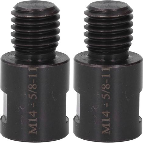 Kit adaptateur pour meuleuse d'angle 2 pièces, convertisseur de montage, connecteur fileté d'interface, polisseuse, foret, outil de connexion mâle M14 vers femelle 5/8 pouce - 11 (1/5)