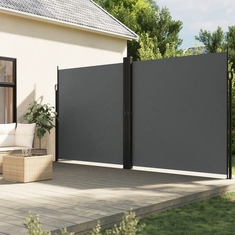 Store banne Store extérieur Auvent latéral rétractable anthracite 220x1000 cm CFW12738 (1/5)