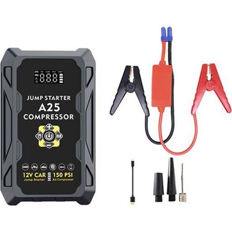 1 jeu de couleurs : voir photo. Matériaux : PC + ABS. Démarreur de secours pour voiture avec pompe à air, 26 640 mWh. (1/5)