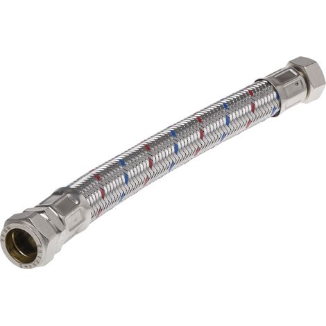Tuyau flexible 10 bars, longueur 300mm, BSP 3/4" femelle vers Compression 22 mm EPDM ( Prix pour 1 )