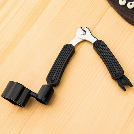 1 Pcs Outil de Réparation Multifonctionnel pour Guitare Coupe-Corde et Enrouleur de Cordes et Extracteur de Goujons pour Guitar avec, (1/5)