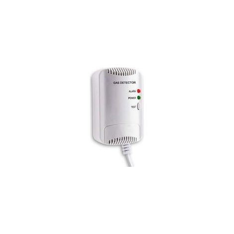 Détecteur de Gaz - Capteur de Fuite de gaz LPG/Gaz Naturel/Charbon, Moniteur de gaz Butane Méthane Propane, Avertissement de Lumière Stroboscopique, Alarme de gaz enfichable Convient pour la Cuisine (1/5)