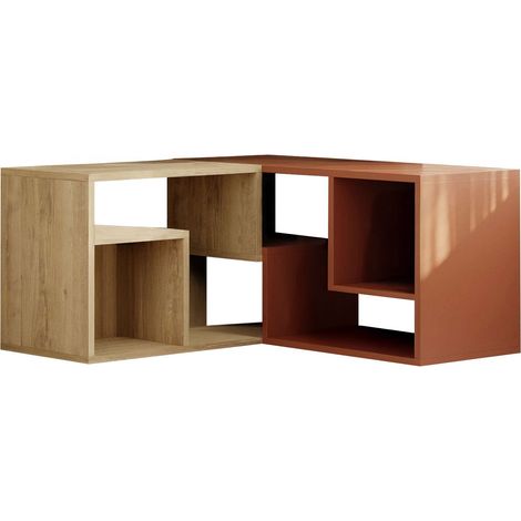 Mobile TV modulare in legno "Glis" - 145 x 35 x 44 cm - Terracotta