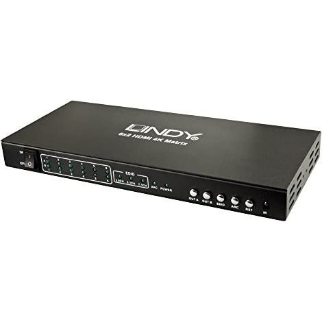 LINDY Umschalter Matrix 6 x 2 HDMI 2.0 4 K UHD, mit Pip und Arc Funktionen (1/3)
