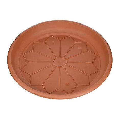 PLATO BASE MACETA NAXOS 37CM TERRACOTTA