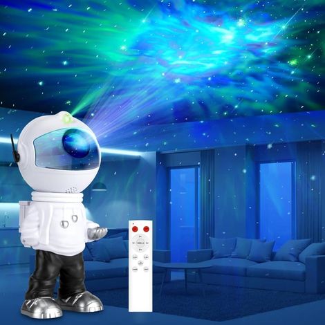 Filiyano – Projecteur de ciel étoilé astronaute, veilleuse LED avec projection, rotation à 360° pour enfants