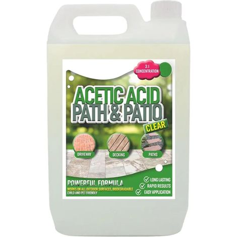 1 x 5L Garden Acetic Acid Vinegar Strong Concentrated Outdoor Cleaner