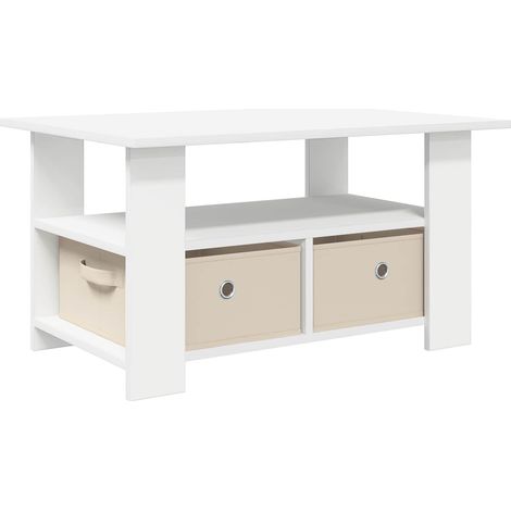 Maison Exclusive - Couchtisch mit Schubladen Weiß 77 x 55 x 42 cm