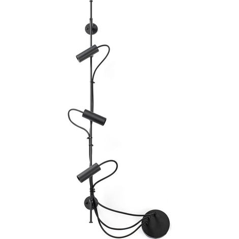 Faro Clap Linear Wall 3x6W Faretto da esterno nero IP65 3000K (1/5)
