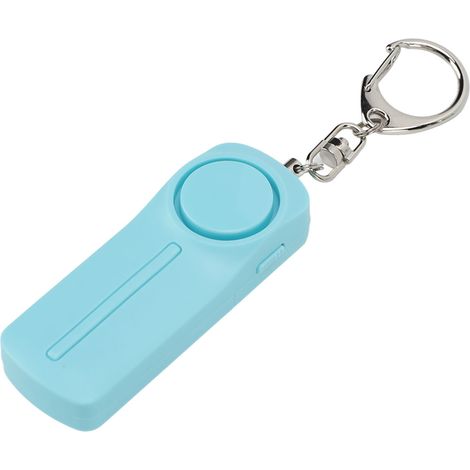Mini porte-clés alarme personnelle avec sirène puissante de 130 dB, dispositif d'autoprotection et d'alerte d'urgence pour femme âgée (bleu).