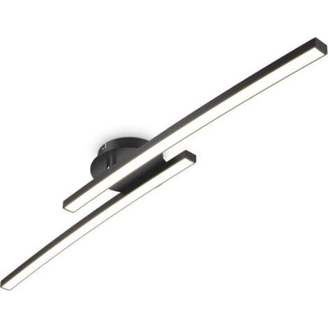 Plafonnier 12W, 2 LED pivotantes, 3000K blanc chaud, noir, 1100 lumen (1/4)