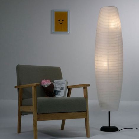 Lampadaire en Papier de Riz CréAtif Lampe Haute LumièRes DéCor de Salon Papier SpéCial Support LumièRes à CôTé de la Lampe (1/5)