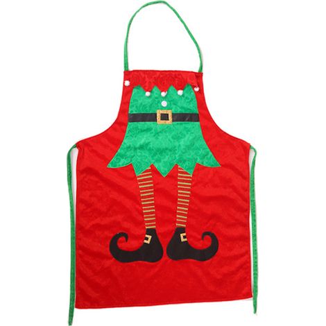 Tablier De Cuisine - Tablier De Boulangerie Pour Fêtes - Imprimé Noël Et Thanksgiving - Unisexe - Lavable En Machine - 1 Pièce (1/5)