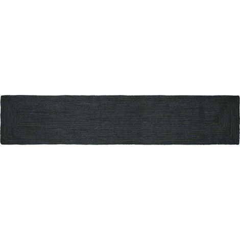 Tapis de surface Rectangulaire Gris foncé 60 x 400 cm Jute vidaXL