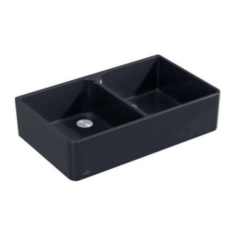 Bloc-évier VB 90 x 220 x 900 mm Exc-Garn. Vasque en céramique Ebony cplus