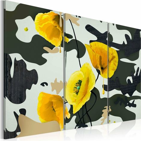 Tableau coquelicots peints - 120 x 80 cm (1/2)