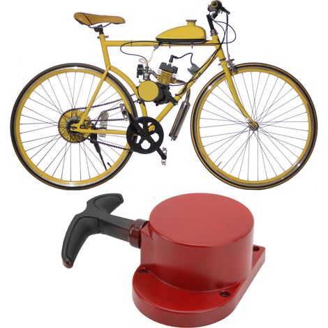 Démarreur à rappel en aluminium, adapté aux vélos motorisés à moteur 2 temps de 49 à 80 cm3. (1/5)