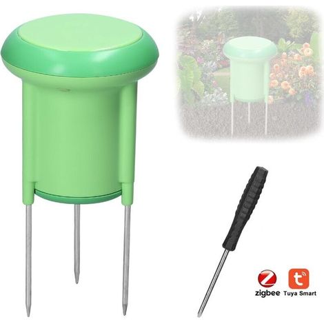 Misuratore di umidità e temperatura del terreno da giardino, sensore esterno impermeabile, compatibile con l'app smart TUYA (1/4)