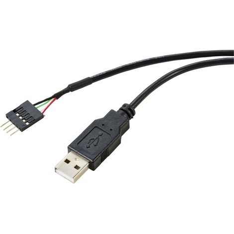 Renkforce Câble USB USB 2.0 En-tête de broche 4 pôles, USB-A mâle 0.40 m noir blindage par tresse RF
