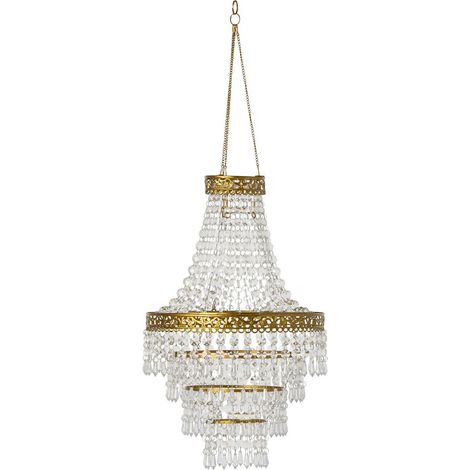 Abat-Jour Suspension Pampilles "Jilan" 56cm Transparent (1/3)